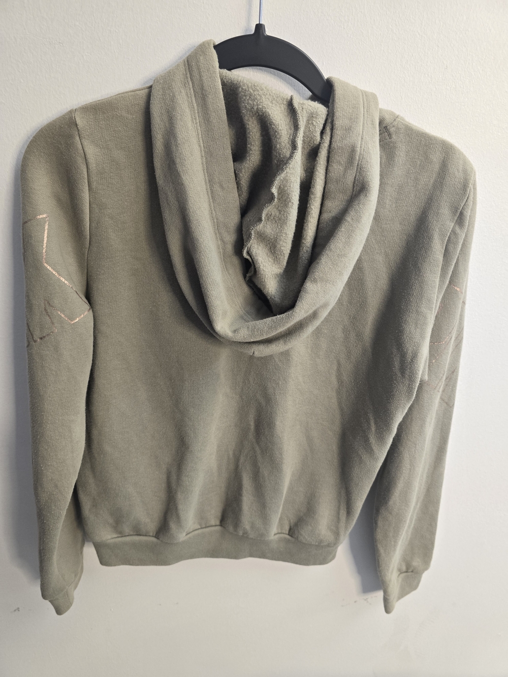 PINK Victoria's Secret Men's Olive Green Pullover Hoodie Sweater - Picture 3 of 4